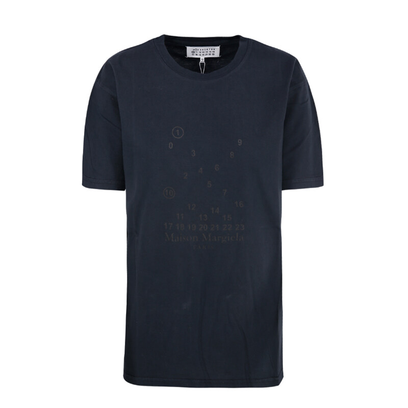 로고 프린팅 백스티치 티셔츠 블랙 S51GC0522 S20079 861 - Maison Margiela