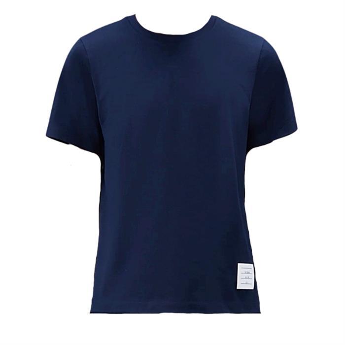 톰브라운 릴랙스핏 사이드 슬릿 미디움 웨이트 반팔티 MJS067A 00042 415 - Thom Browne
