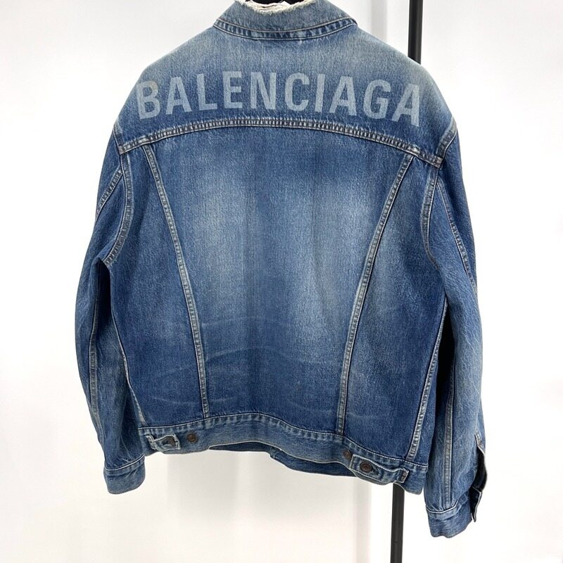 발렌시아가 백로고 데님 자켓 (529177) - Balenciaga