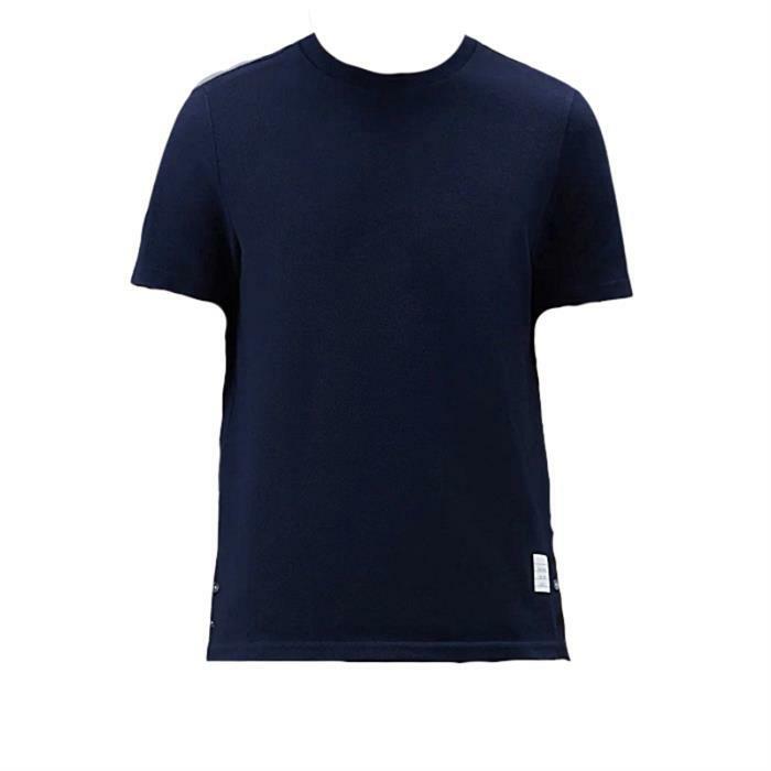 톰브라운 릴랙스핏 센터백 스트라이프 반팔티 MJS056A 00050 415 - Thom Browne