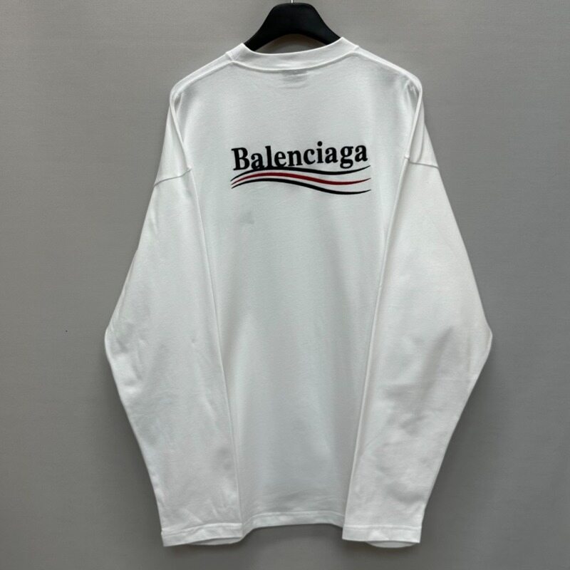 발렌시아가 폴리티컬 캠페인 웨이브로고 긴팔티 ( 2 )  - Balenciaga