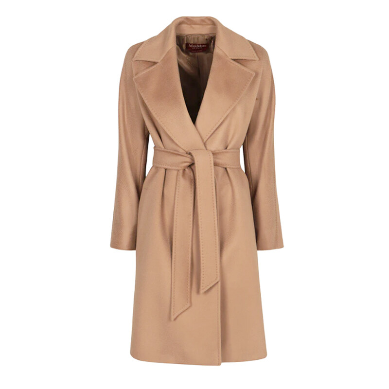 25FW DRAVENNA 벨티드 울 코트 카멜 2526016091 006 - Max Mara