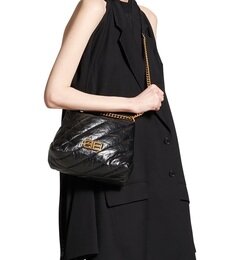 [비엔비명품관] BALENCIAGA 발렌시아가 여성 크러쉬 스몰 퀴티드 숄더백 썸네일 3
