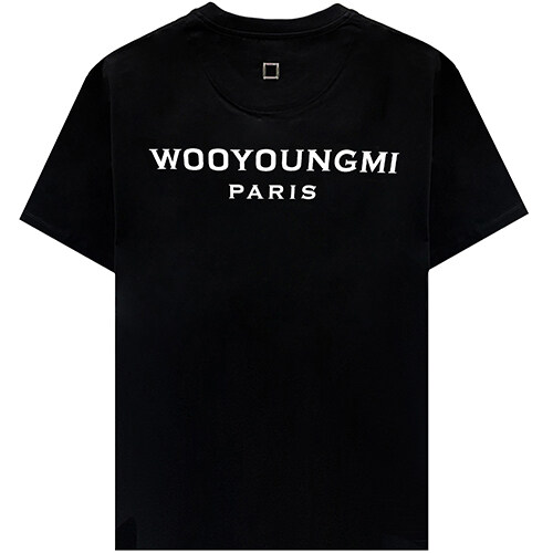 [우영미] 25FW 코튼 백로고 티셔츠 블랙 남성 티셔츠 W253TS07708B / TTA - Wooyoungmi