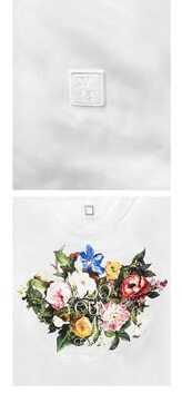 [우영미] 플라워 백로고 반팔 티셔츠 화이트 남성 티셔츠 W253TS06701W / TTA 썸네일 4