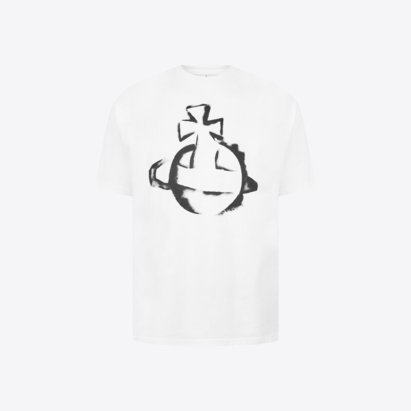 비비안웨스트우드 스텐실 ORB 클래식 반팔 티셔츠 (화이트) 3G010033 J001M A401 - Vivienne Westwood