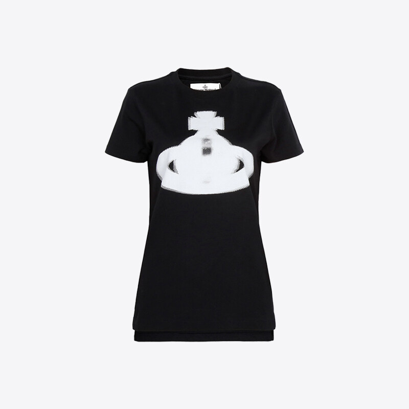 비비안웨스트우드 여성 하프톤 ORB 페루 반팔 티셔츠 (블랙) 3G01003H J001M N401 - Vivienne Westwood
