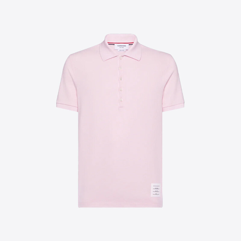 톰브라운 남성 클래식 4바 폴로 반팔티셔츠 (라이트핑크) MJP110P 00050 680 - Thom Browne
