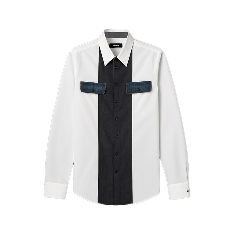 14주년 데님포켓 배색 라인 트랜스폼 셔츠 화이트 S71DL0647 100 - Dsquared2