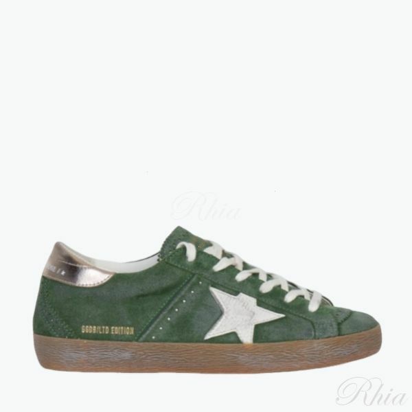 골든구스 화이트 스타 그린 스웨이드 슈퍼스타 GWF00906 F007260 35927 - Golden Goose