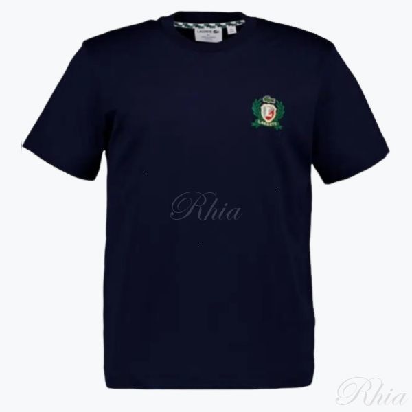 라코스테 MIF 배지 쇼츠 슬리브 티셔츠 TH0027 166 뱃지 반팔 - Lacoste