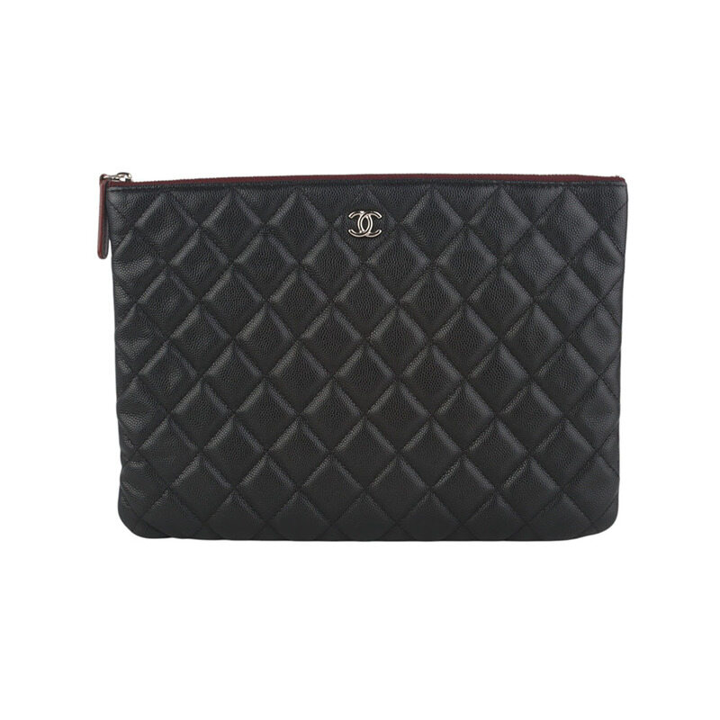 샤넬 A82545 캐비어 포켓 클러치백 은장 뉴미듐 35550-1 - Chanel