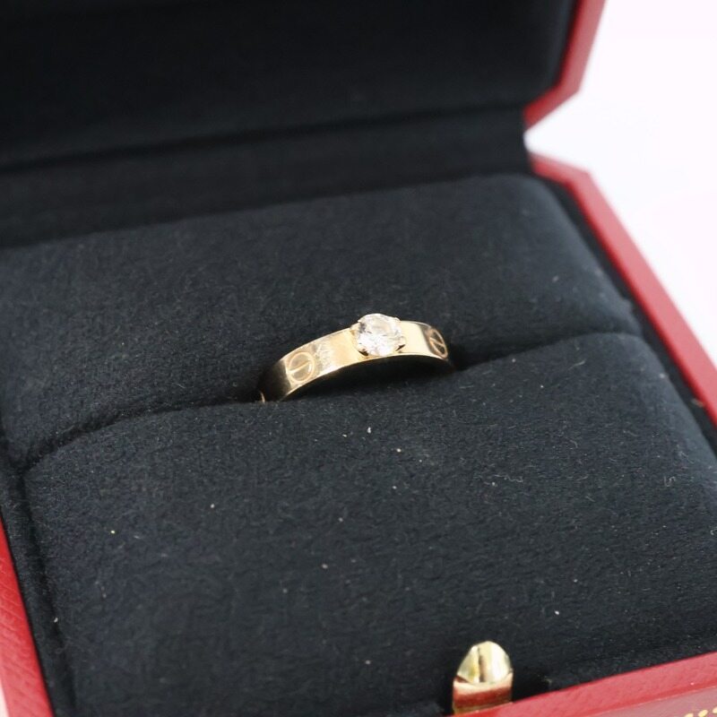 까르띠에 [중고명품 DHLUX] 까르띠에 러브 솔리테어 링 1P다이아 49호 여성 반지 - Cartier