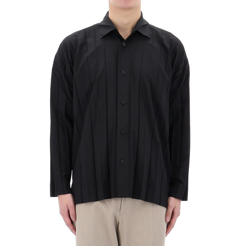 국내배송 이세이미야케 옴므 플리세 105사이즈 럭키찬스 엣지 긴팔 셔츠 HP48 FJ311 15 - Issey Miyake