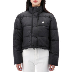 국내배송 꾸레쥬 로고 자수 크롭 패딩 323CMA106PL0112 BLACK 썸네일 1
