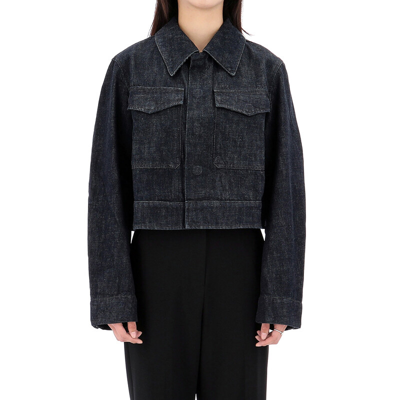 국내배송 르메르 66사이즈 럭키찬스 더블 포켓 크롭 데님 자켓 OW1139 LD068 BL760 - Lemaire