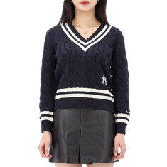 국내배송 스포티앤리치 47 양키스 세리프 케이블 니트 WS011505631BL32 썸네일 1