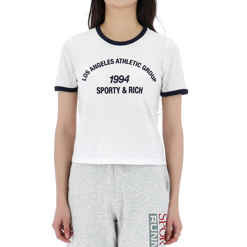 국내배송 스포티앤리치 LA 애슬레틱 그룹 반팔 티셔츠 TO073503124WH22 - Sporty & Rich