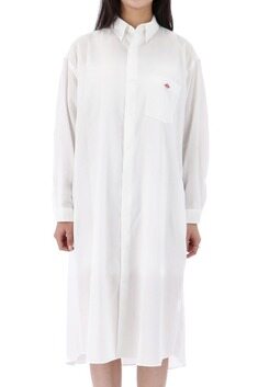 국내배송 단톤 55사이즈 럭키찬스 버튼 다운 셔츠 원피스 DT-B0294 POD WHITE 썸네일 5