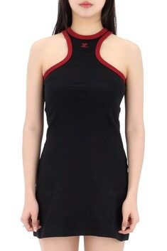 국내배송 꾸레쥬 콘트라스트 스쿠버 미니 원피스 125JRO577JS0203 BLACK RUBY 썸네일 5