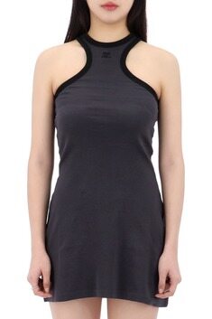 국내배송 꾸레쥬 콘트라스트 스쿠버 미니 원피스 125JRO577JS0203 DENIM BLACK 썸네일 5