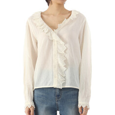 국내배송 루이스미샤 44사이즈 럭키찬스 LORINA 블라우스 WRIS23B0044 OFFWHITE 썸네일 1