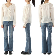 국내배송 루이스미샤 44사이즈 럭키찬스 LORINA 블라우스 WRIS23B0044 OFFWHITE 썸네일 2