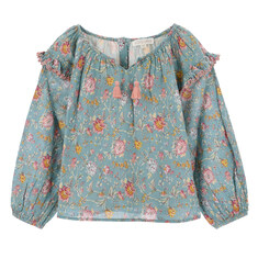 국내배송 루이스미샤 7Y 럭키찬스 아이리스 블라우스 GRIW23B0160 BLUEROSADAMASCENA 썸네일 4