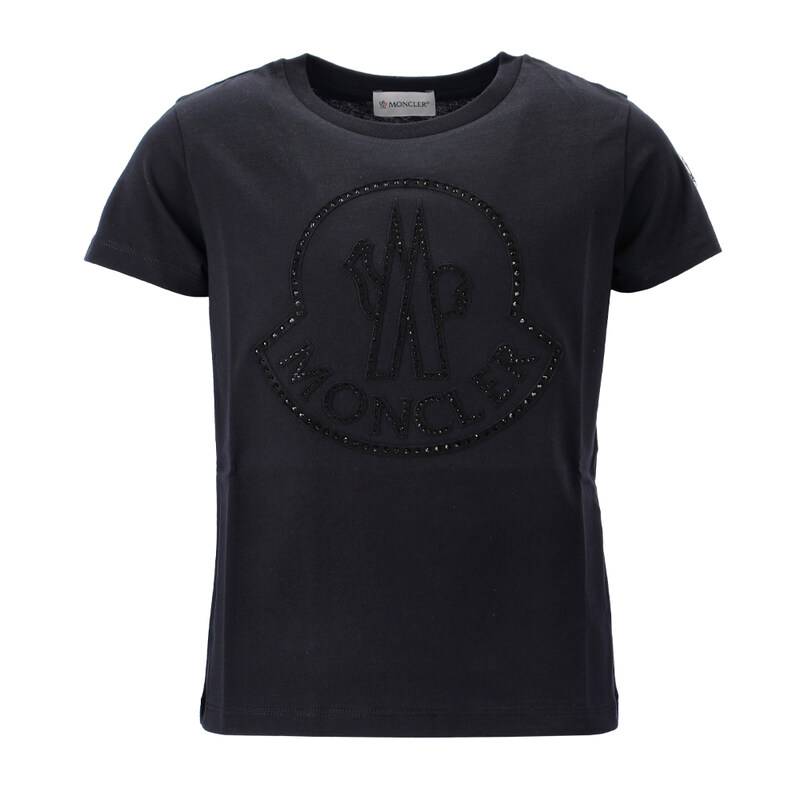 국내배송 몽클레어 8세 럭키찬스 키즈 로고 패치 반팔 티셔츠 8C00012 83907 999-K - Moncler