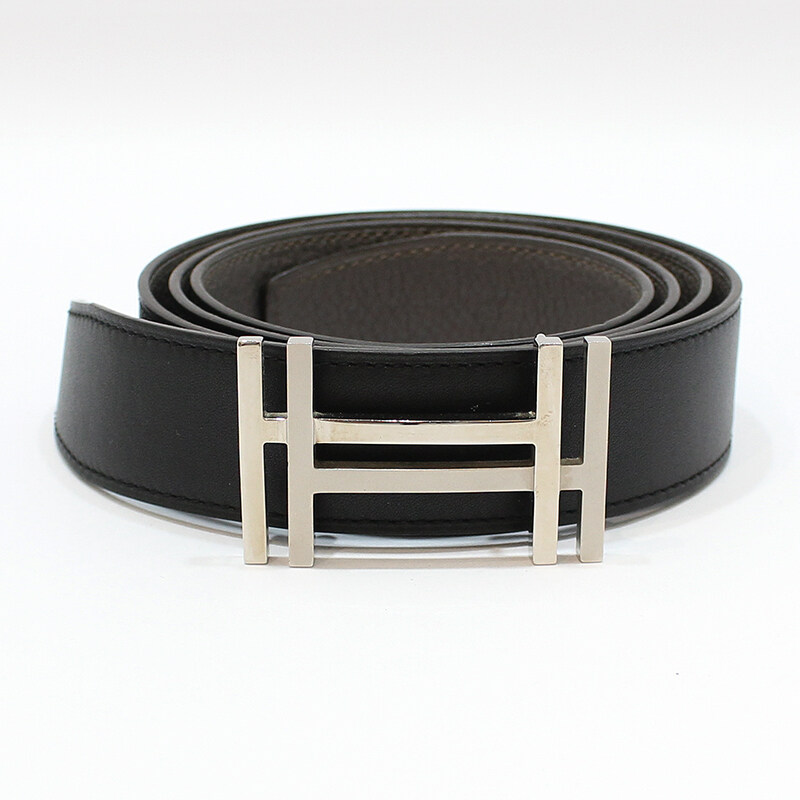 에르메스 H066050CK05 은장 H au Carre 32MM 리버서블 양면 벨트 100 - Hermes