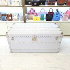 [럭스유] (새상품) 루이비통 화이트 쿠리에 타이가라마 로진 트렁크 110 M30633 썸네일 1