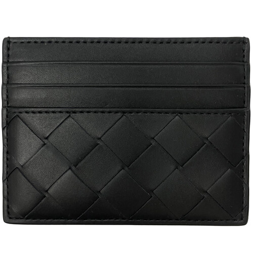 [보테가베네타] 인트레치아토 카드 지갑 블랙 남성 지갑 795612 VCPQ3 8803 / TEO - Bottega Veneta