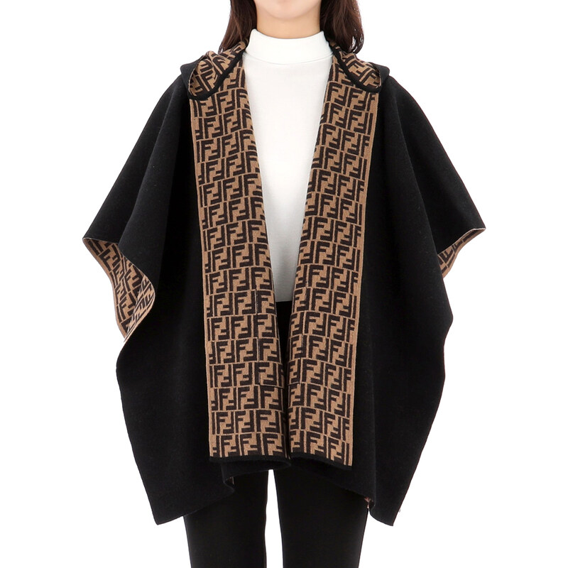 국내배송 펜디 리버시블 울 후드 케이프 성인사이즈 JFQ056 AKLS F1M0T - Fendi