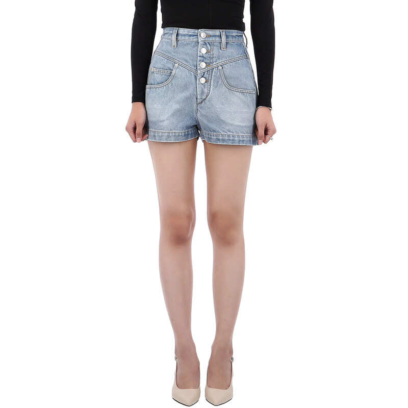 국내배송 이자벨마랑 데님 숏 팬츠 SH0093FA B1H06I 30IB - Isabel Marant
