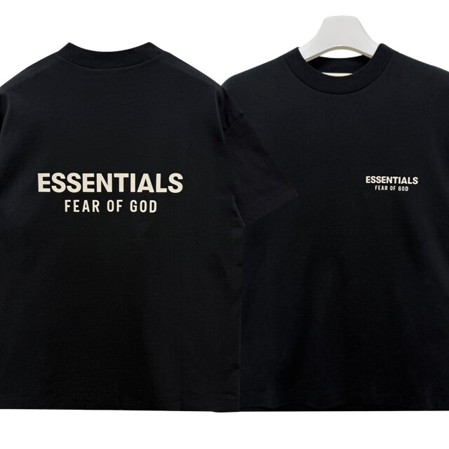 논현 더팩토리 25FW 피어오브갓 에센셜 로고 반팔티 / 블랙 (125AS254190F) - Fear of God