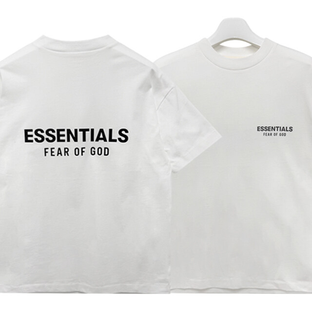압구정 더팩토리 25FW 피어오브갓 에센셜 로고 반팔티 / 화이트 (125AS254192F) - Fear of God