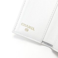 샤넬 캐비어 스킨 화이트 내장칩 반지갑 5VCHW28206 썸네일 2