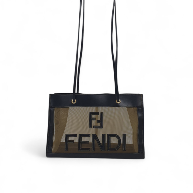 펜디 카키 메쉬 숄더백 쇼퍼백 미니 - Fendi