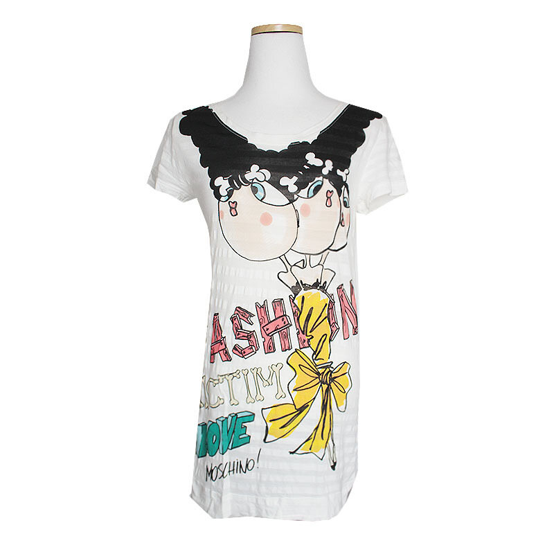 모스키노 패션빅팀 프린트 롱티셔츠 44 - Moschino