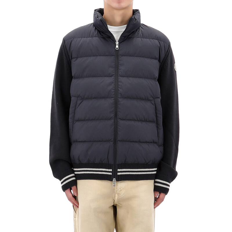 국내배송 몽클레어 M럭키찬스 로고 패치 패딩 믹스 집업 자켓 9B00032 M1509 779 - Moncler