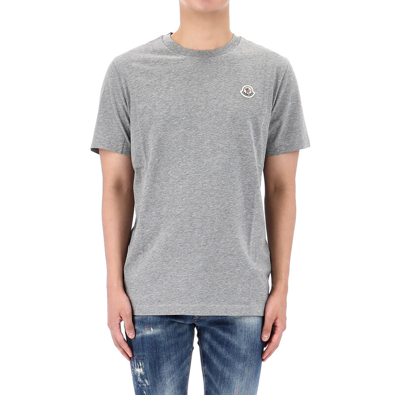 국내배송 몽클레어 XL럭키찬스 로고 패치 코튼 반팔 티셔츠 8C00033 829H8 987 - Moncler