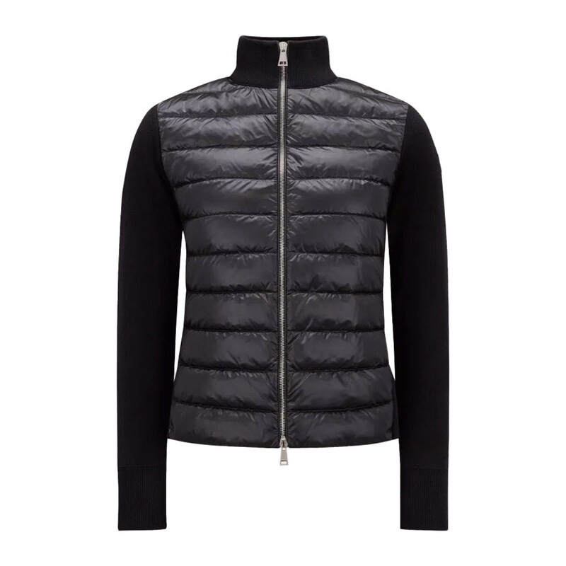 몽클레어 로고 트리콧 패딩 가디건 블랙 9B00025 M1131 - Moncler