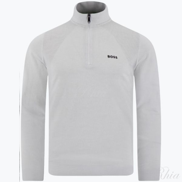 휴고보스 쿼터 지퍼 바디 매핑 스웨터 50541945 054 - Hugo Boss