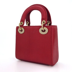 크리스찬 디올 레이디백 미니 리자드 레드 썸네일 3