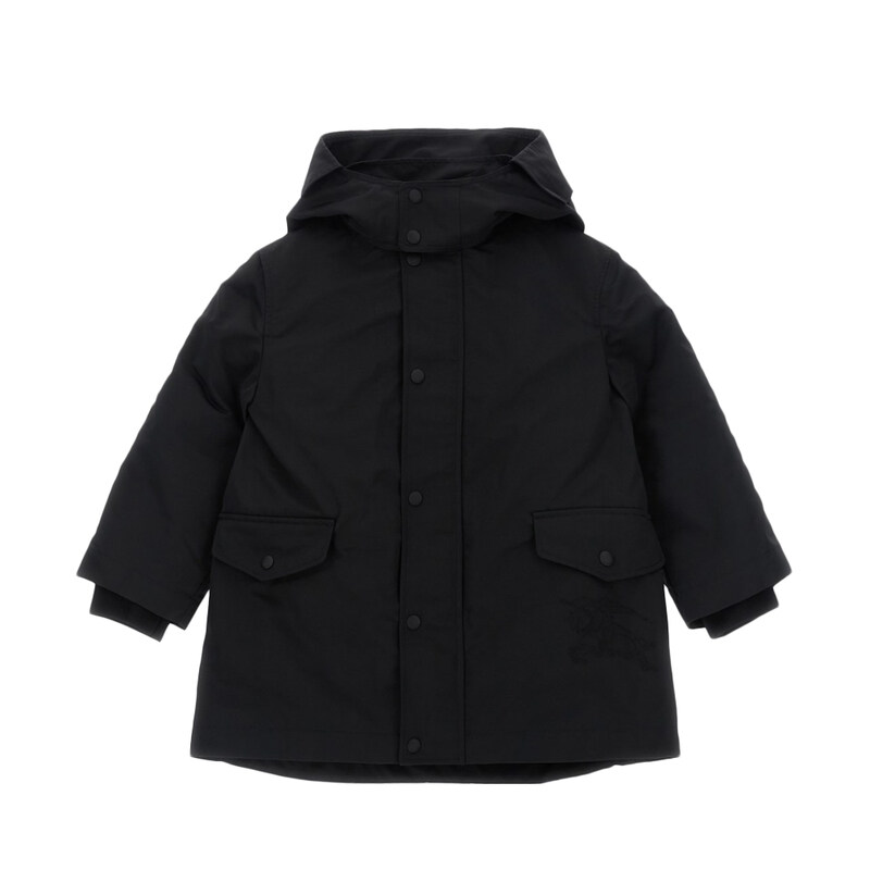 25FW 키즈 브래디 BRADY 2in1 후드 파카 블랙/베이지 8109336 - Burberry