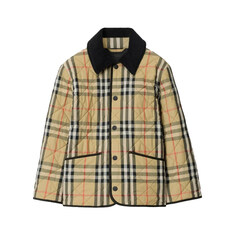 25FW 키즈 여성 샌드체크 퀄팅 만조니 자켓 베이지 8108500 썸네일 1