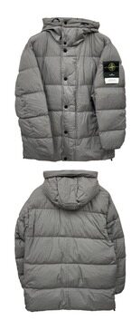 [스톤아일랜드] 25FW 와펜패치 가먼트 다이드 크링클 랩스 후드 롱 다운 자켓 시멘트 남성 자켓 K2S154100012 S0A23 V006B / TFS 썸네일 3