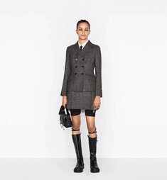 [배송] 크리스챤디올 랩 플리츠 랩 미니 스커트 치마 241J85A1186 9330 썸네일 4
