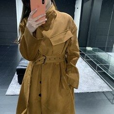 [배송] 이자벨마랑 여성 벨트 디테일 트렌치 코트 브라운 MA0306 썸네일 1