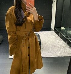 [배송] 이자벨마랑 여성 벨트 디테일 트렌치 코트 브라운 MA0306 썸네일 2